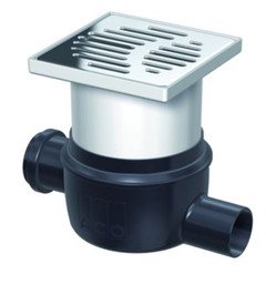 Aco Easyflow Kellerablauf DN50 Sperrwasserhöhe 50 mm seitlicher Zulauf